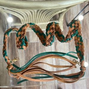 Clark and Crowley - Braided Leather Crossbody Bag Strap w/ tassel